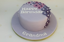 grandma flower birthday cake